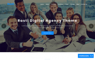 Rasti - Digital Agency One page WordPress Theme