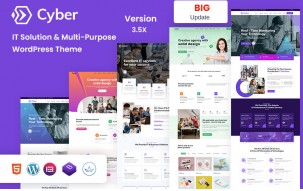 Cyber - Technology Saas and Startup Elementor WordPress Theme.