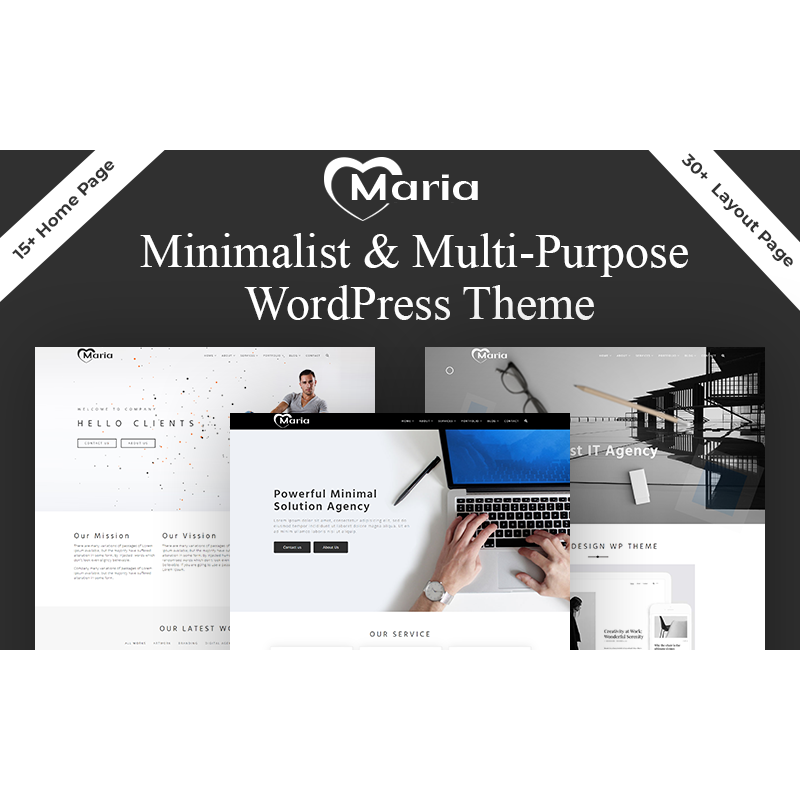Maria - Minimal & Creative Portfolio WordPress Theme.