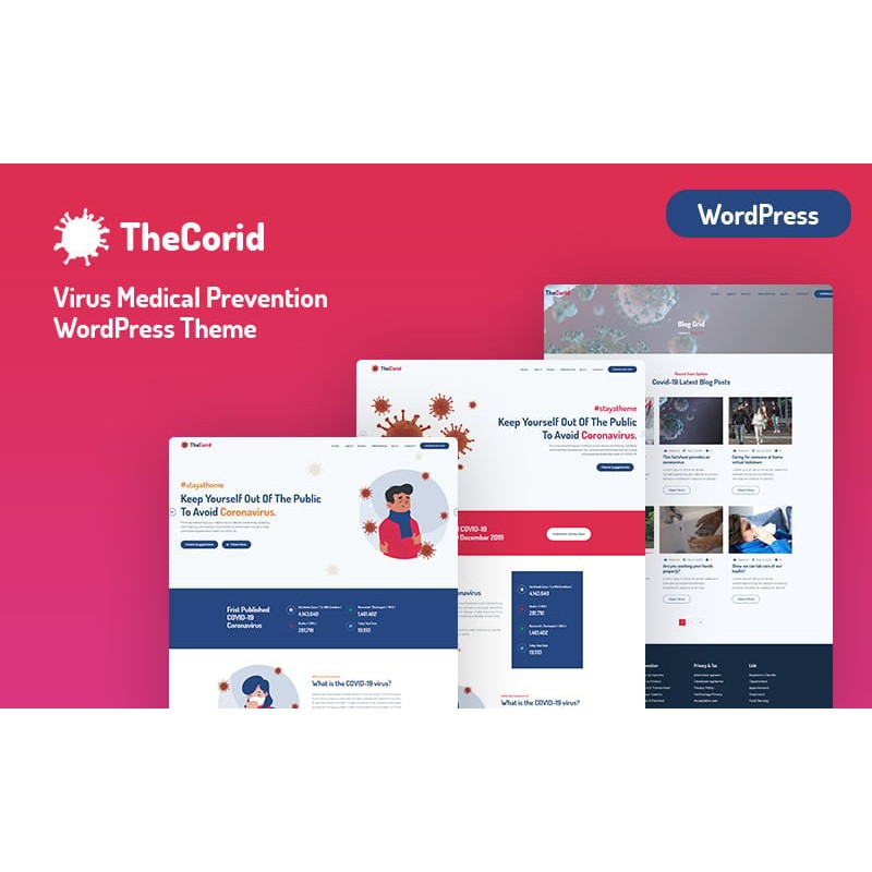 Thecorid - Virus And Medical Prevention WordPress Theme