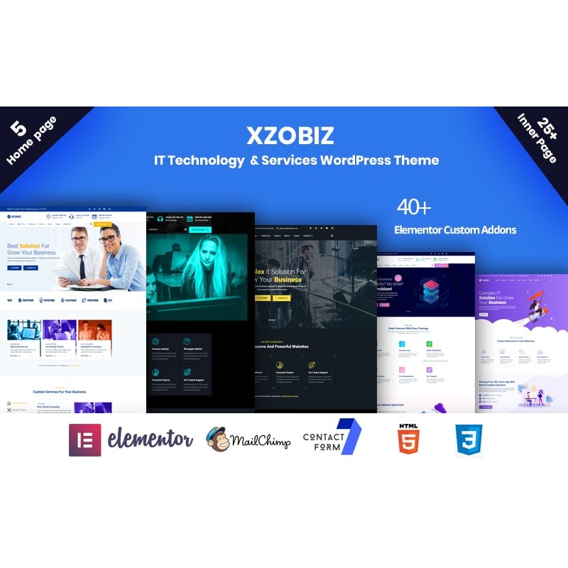 Xzobiz - IT Technology & Services WordPress Theme