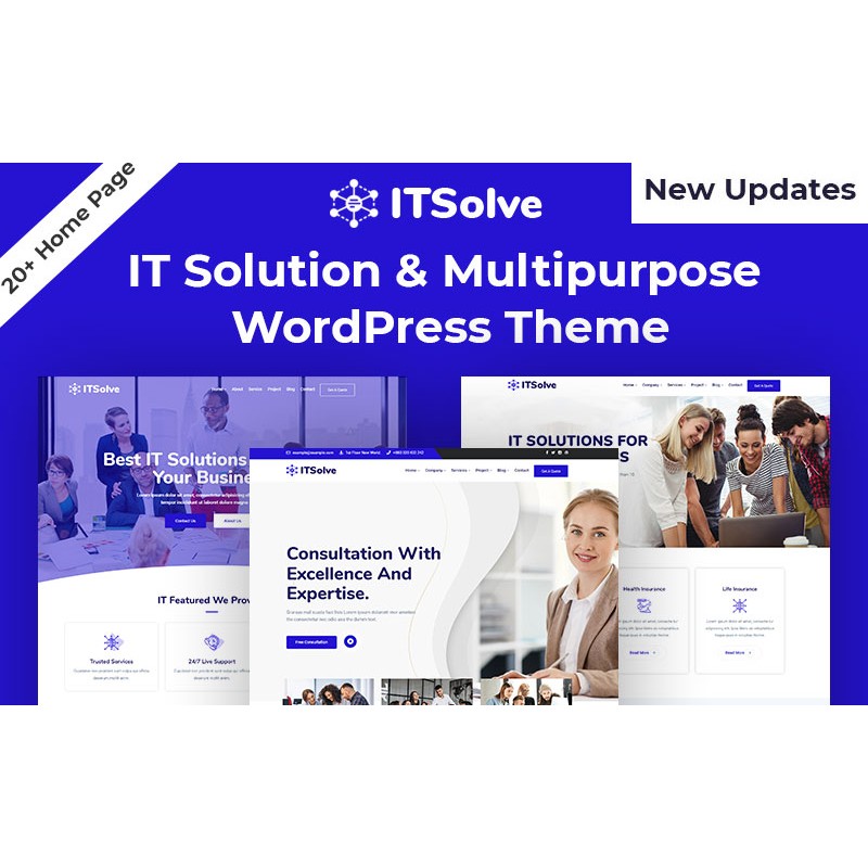 IT-Solve - IT& Business Corporate Elementor WordPress Theme.