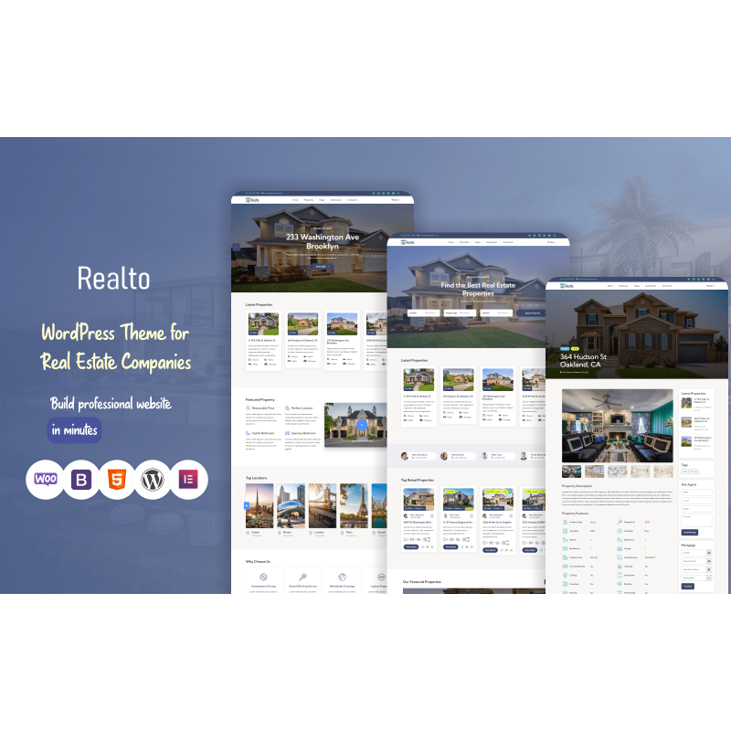Realto Real Estate WordPress Theme