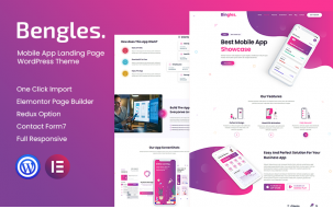 Bingles - Mobile App Landing Page WordPress Theme