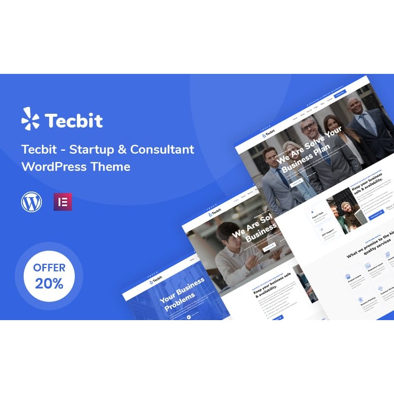 Tecbit - Responsive Startup and Consultant WordPress Theme