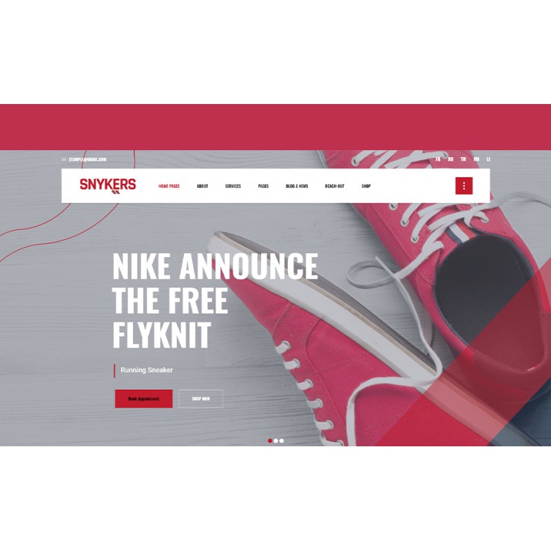 Snykers Sports Shop WordPress Theme