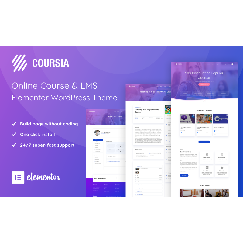Coursia - Course & LMS WordPress Elementor Theme