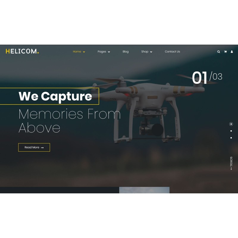 Helicom - Drone and Copter WordPress Theme