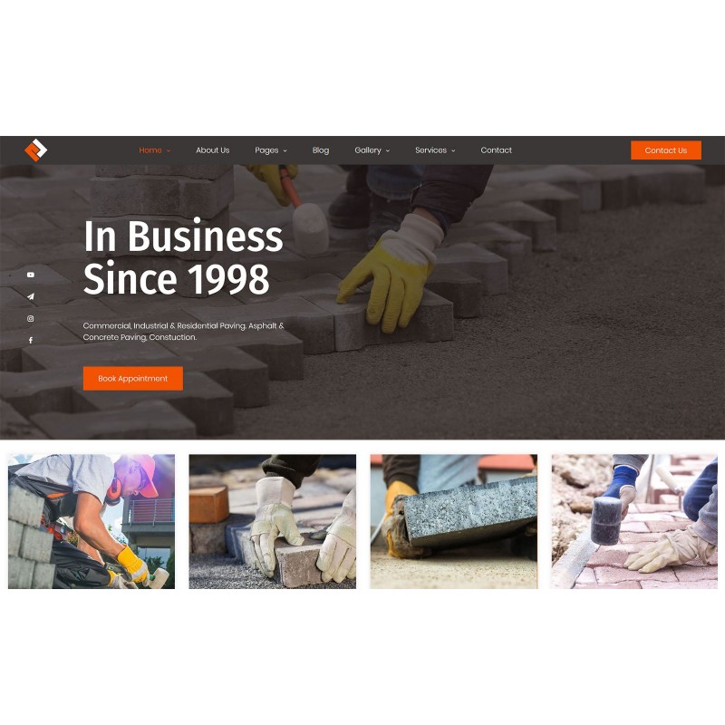 RockLane - Paving Contractor WordPress Theme