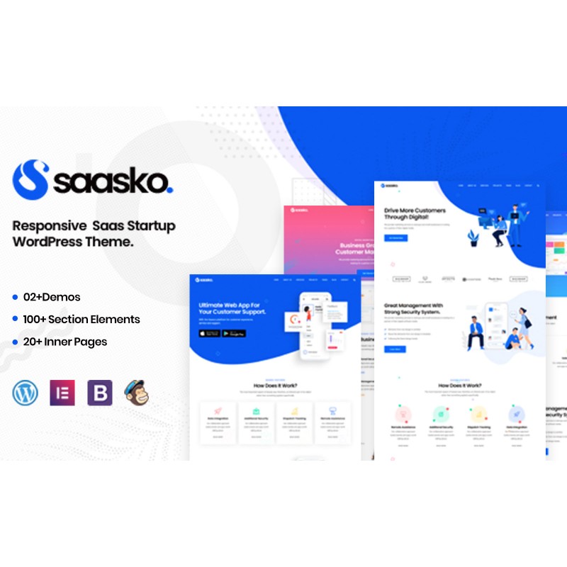 Saasko - Saas Startup WordPress Theme