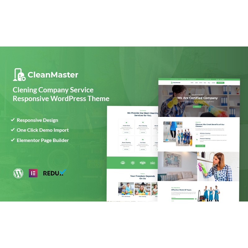 Cleanmaster - Cleaning Service Responsive WordPress Theme