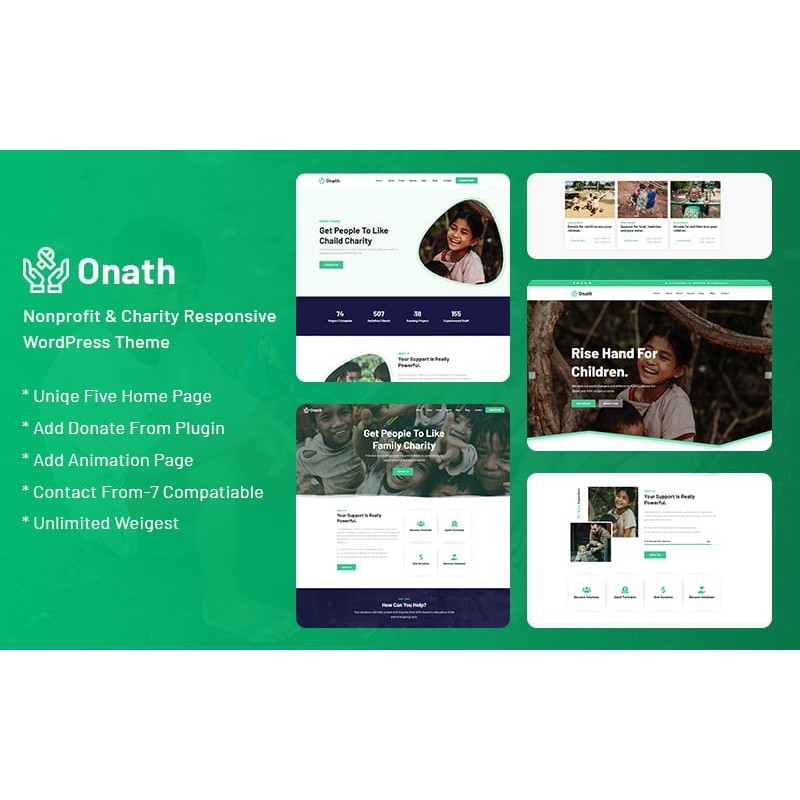 Onath - Nonprofit and Charity Responsive WordPress Theme