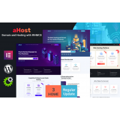 aHost - Domain and Hosting theme with WHMCS Support WordPress Theme