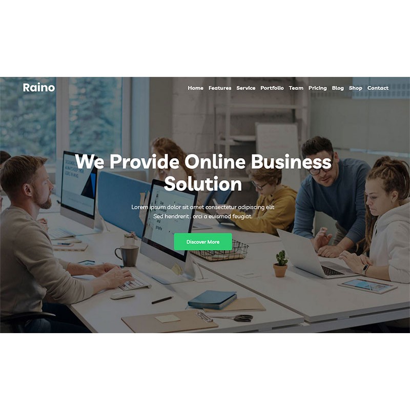 Raino - Digital Agency One page WordPress Theme