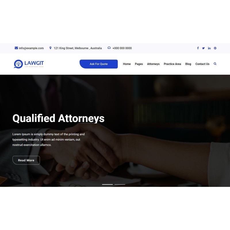 LawGit Law, Lawyer & Attorney WordPress Theme