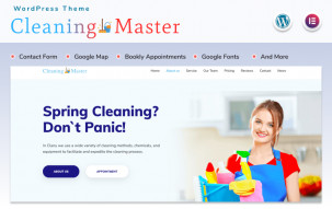 Cleaning Master - Landing page with Blog WordPress Theme