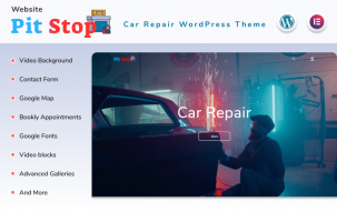Pit Stop - Car Repair Website with Blog Elementor WordPress Theme