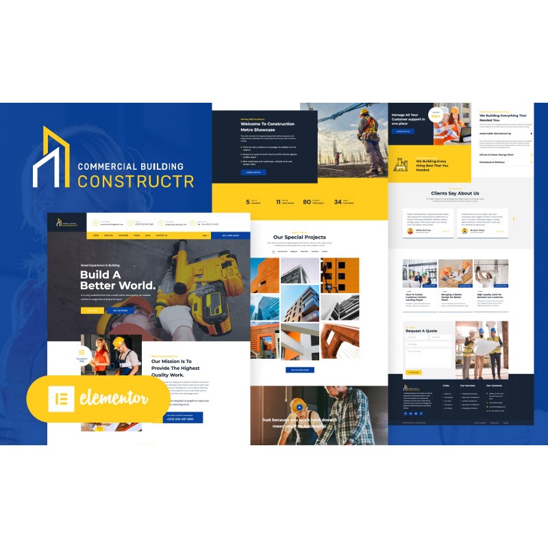 Constructr - Construction Industry WordPress Elementor Theme