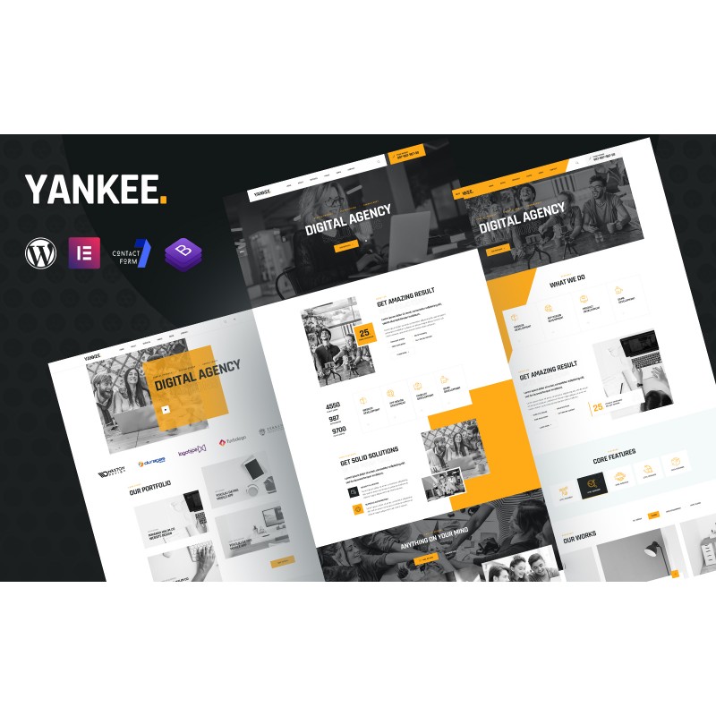 Yankee - Digital Agency Elementor WordPress Theme