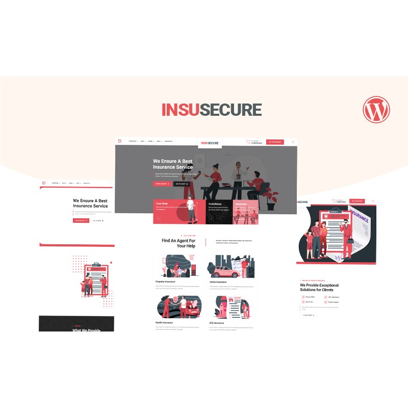 Insusecure Multipurpose insurance WordPress Theme
