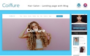 Сoiffure - Hair Salon Landing Page with Blog WordPress Theme