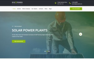 Ecopowex - solar panels and renewable energy plant WordPress Theme