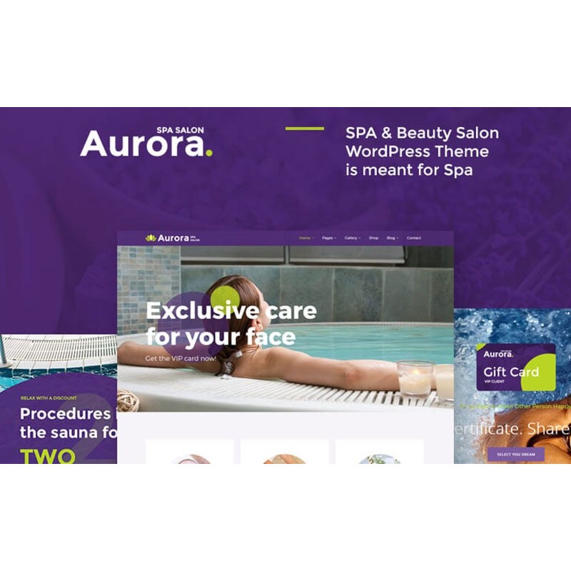 Aurora Spa & Beauty Salon WordPress Theme