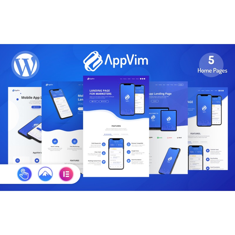 AppVim - App Landing Page WordPress Theme