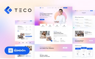 TECO - IT Solutions & Services Business Elementor WordPress Theme