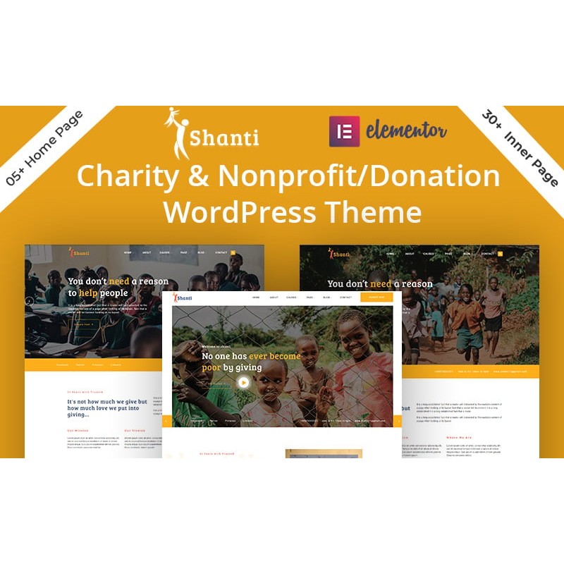 Shanti - Charity & Nonprofit/Donation WordPress Theme