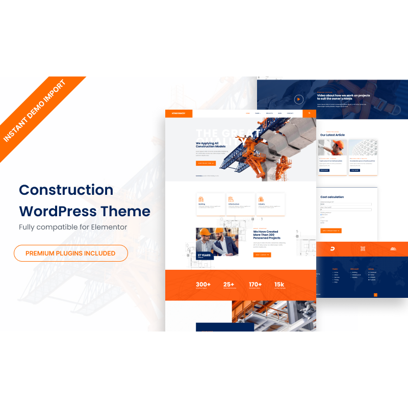 Konstruksy - Construction Engineering WordPress Theme