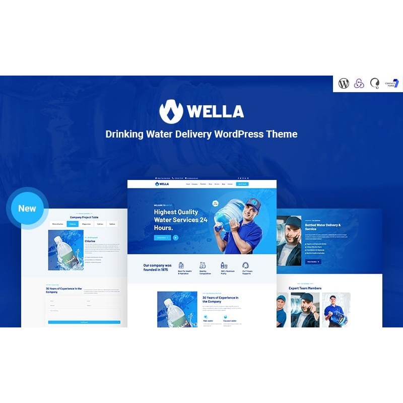 Wella - Drinking Water Delivery WordPress Theme