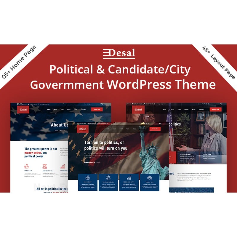 Desal - Political & Candidate/City Government WordPress Theme