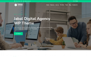 Jabal - Digital Agency One page WordPress Theme