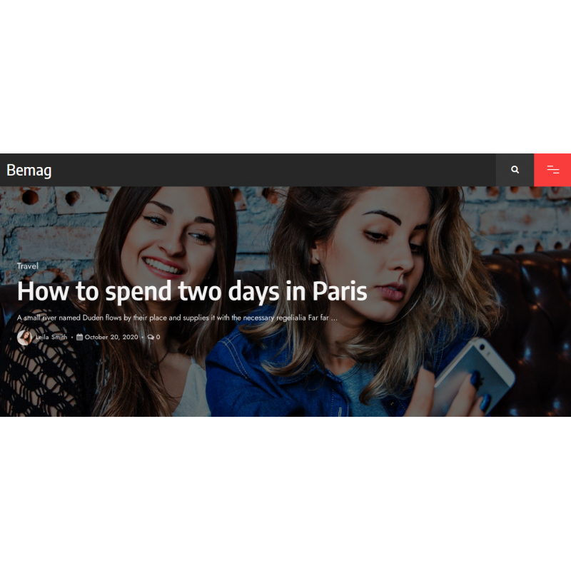 Bemag - Personal Blog WordPress Theme