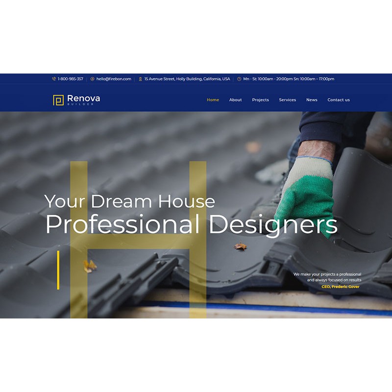 Renova - Construction & Building WordPress Theme
