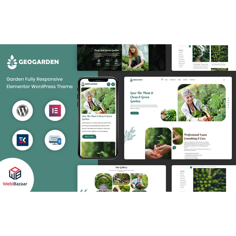 GeoGarden - Gardening and Landscaping WordPress Elementor Theme