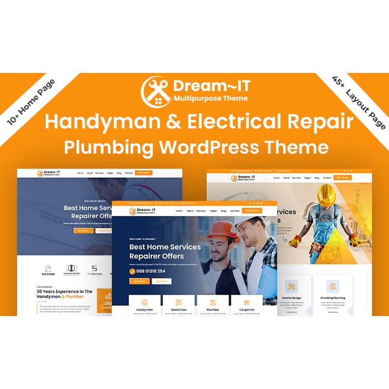Handyman Renovation Services Elementor WordPress Theme