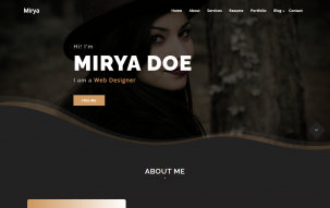 Mirya - Personal Portfolio WordPress Theme