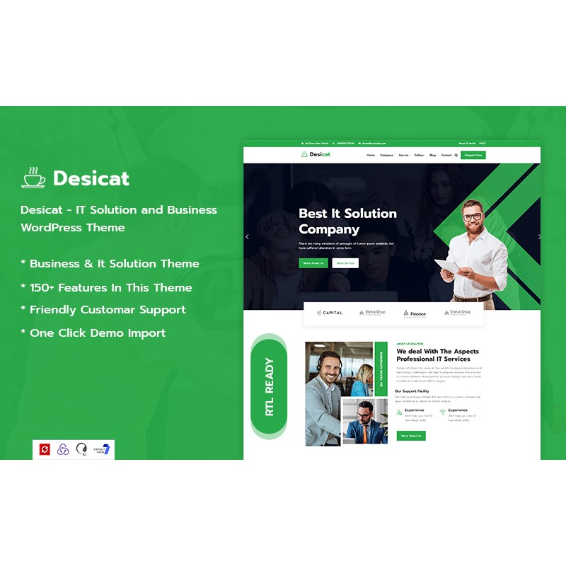 Desicat - IT Solution And Business Services WordPress Theme