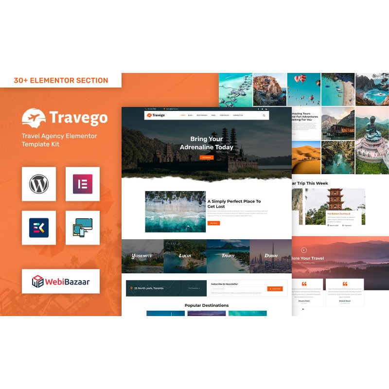 Travego - Tour & Travel Agency Template WordPress Theme