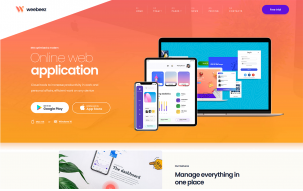 Weebeez - Web Application WordPress Theme