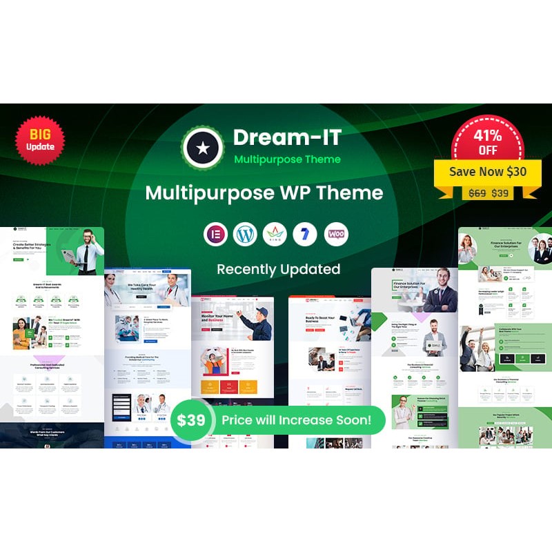 DreamIT - Multi-Purpose Elementor Responsive WordPress Theme.
