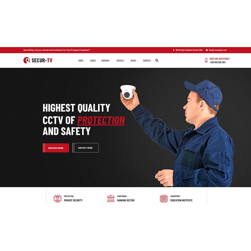 Securtv - CCTV and Security WordPress Theme