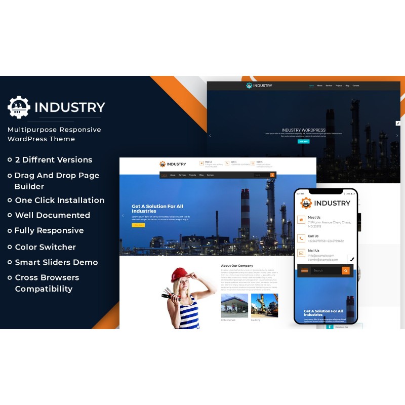 Industry Business WordPress theme