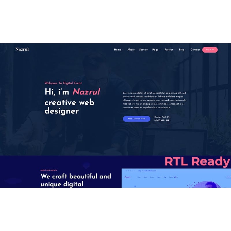 Nazrul - Personal Responsive WordPress Theme