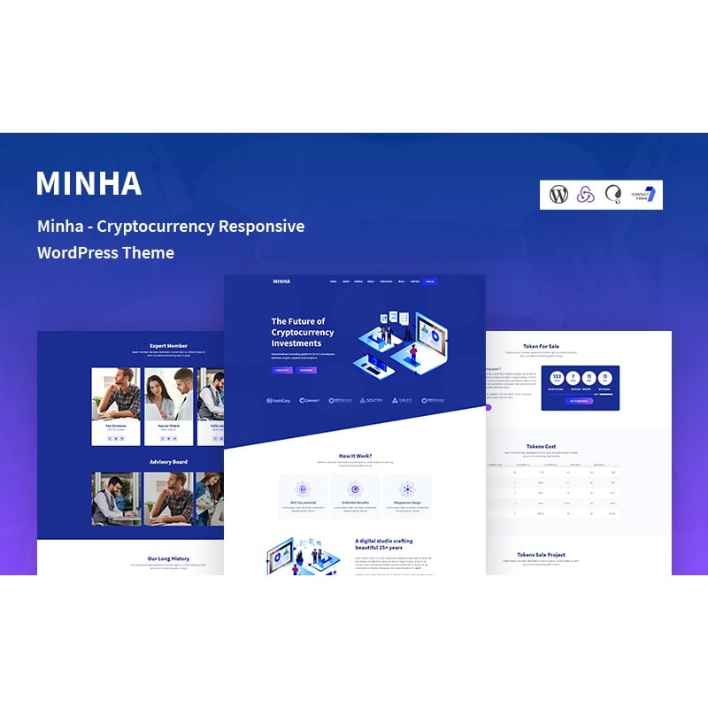 Minha - Cryptocurrency Responsive WordPress Theme