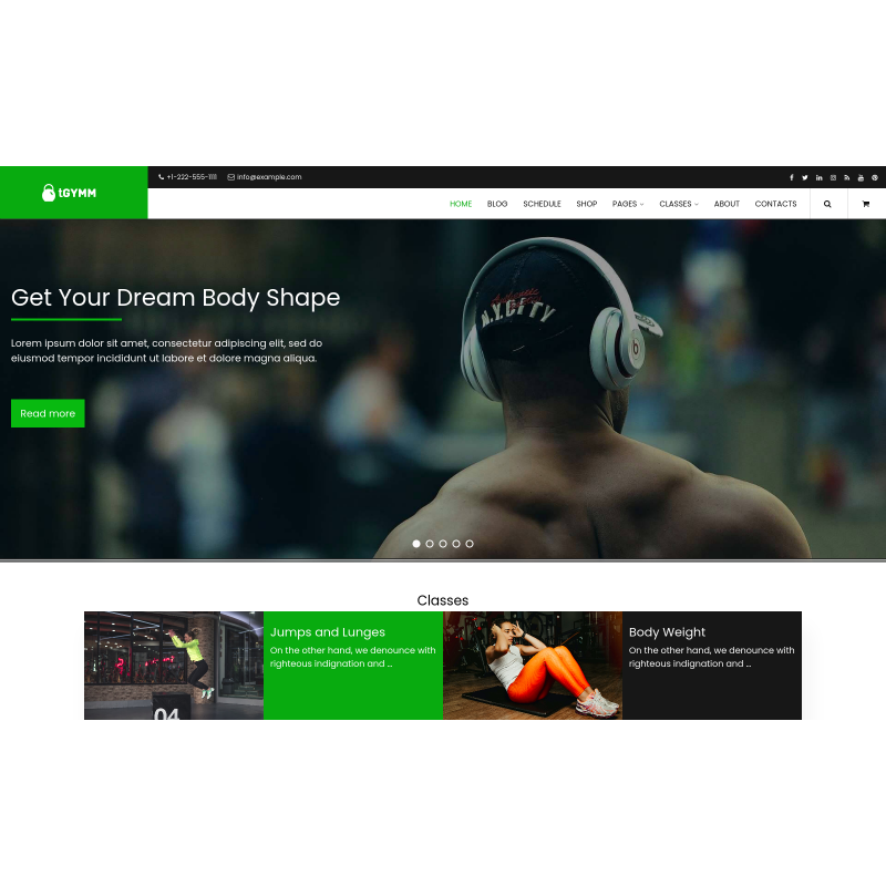 tGymm - Gym and Sport WordPress Theme