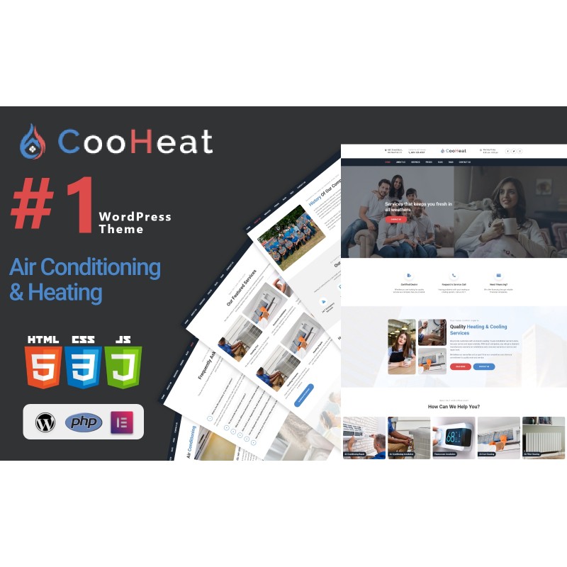 Cooheat - Air Conditioning and Heating WordPress Theme