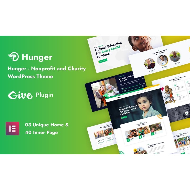 Hunger - Nonprofit and Charity Responsive WordPress Theme